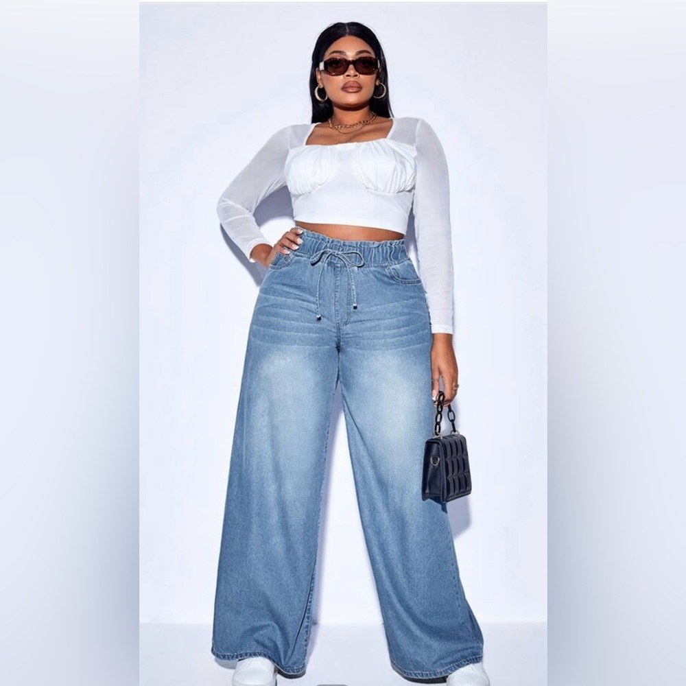 NWOT SHEIN CURVE WIDE LEG JEANS